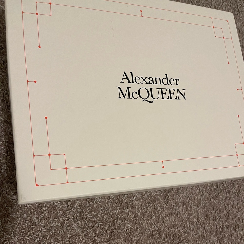 Alexander McQueen welsh red/silver sneakers size 45